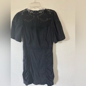 Elegant Black Lace mini Dress by Zara size S